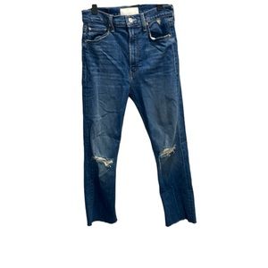 Mother Superior High Waist Rider Skimp Playing with Scissors distressed jeans 27